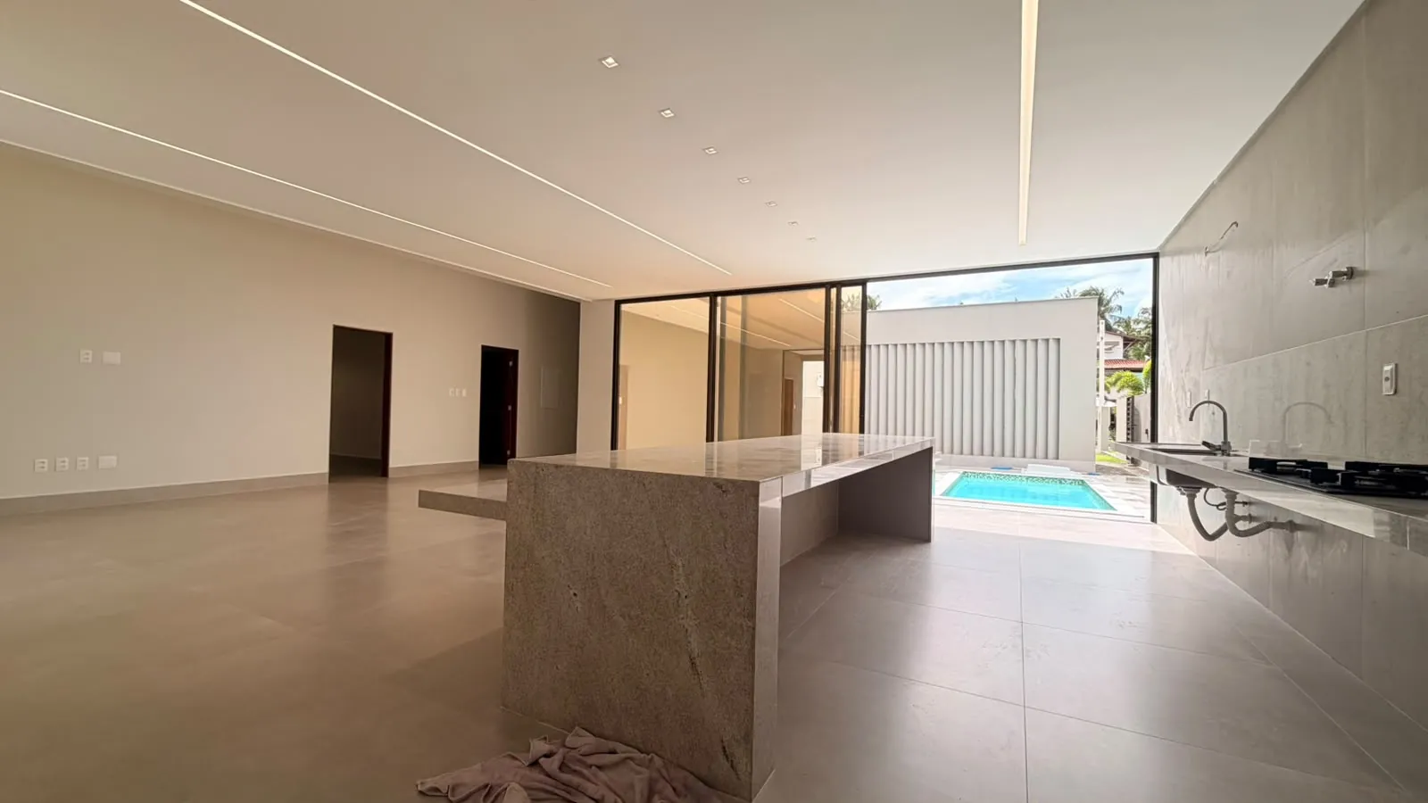 Cozinha gourmet integrada ao living